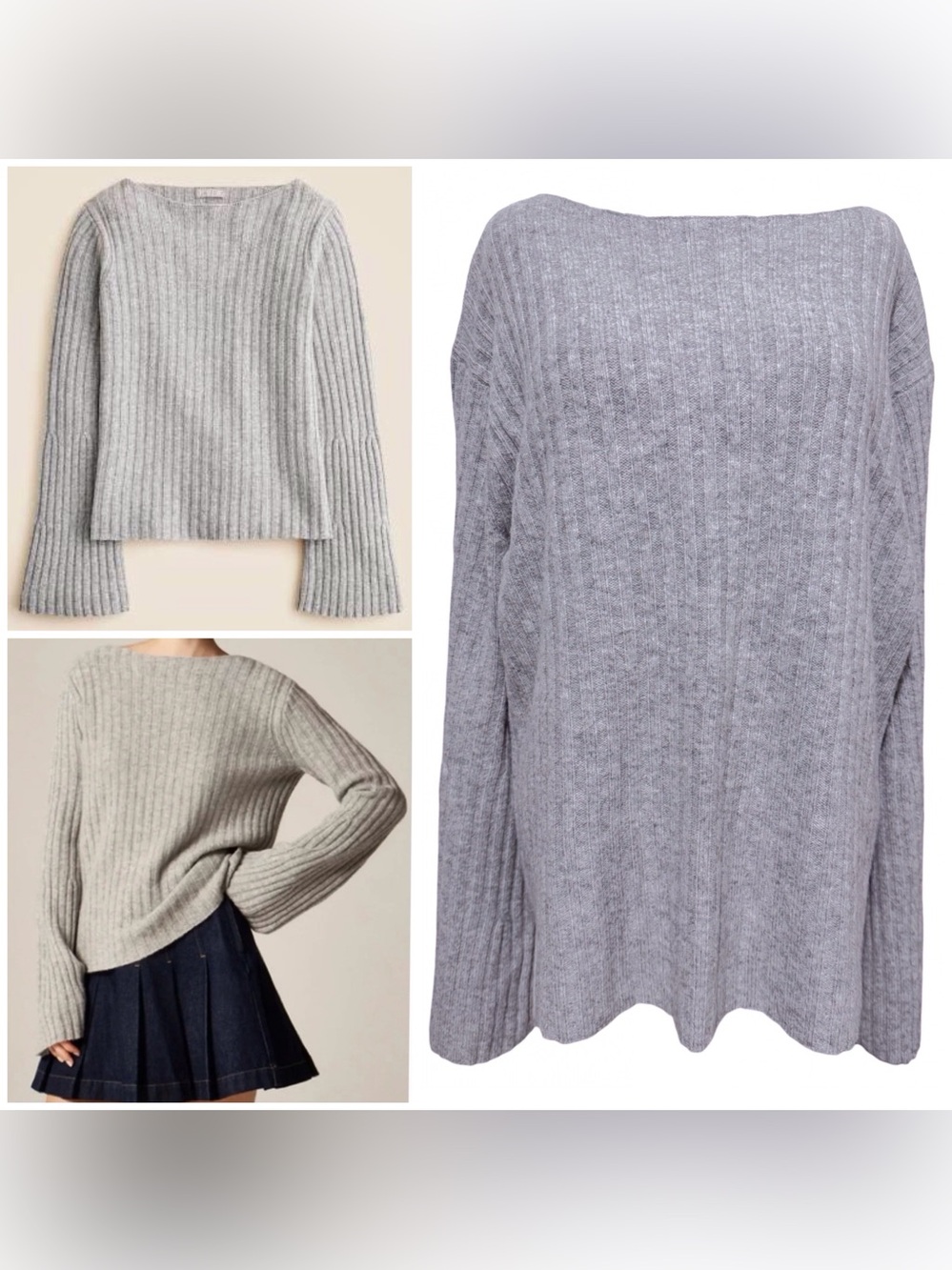 J. Crew Ribbed Boatneck Sweater in Vintage Wool Size Large